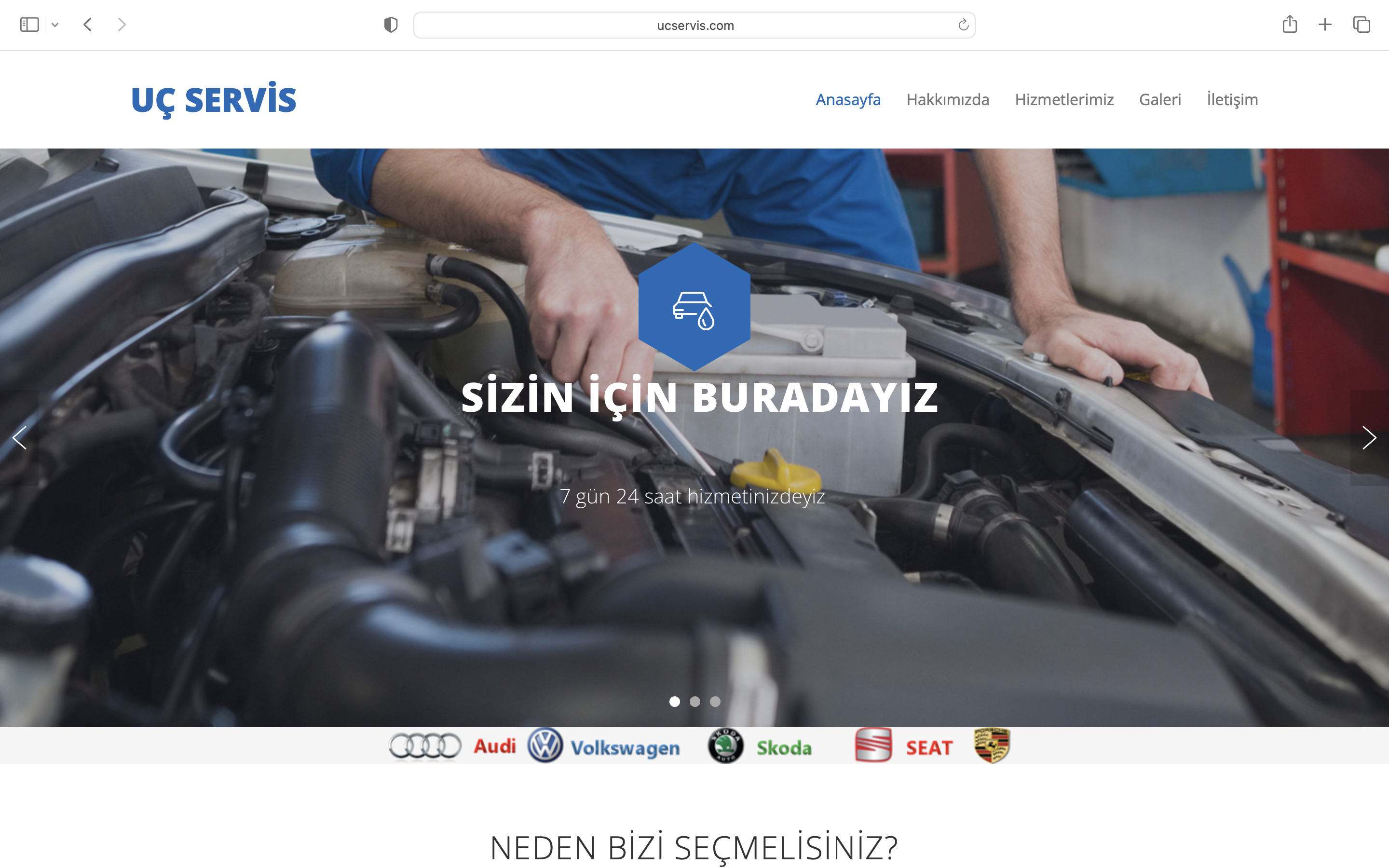 Uç Servis Websitesi